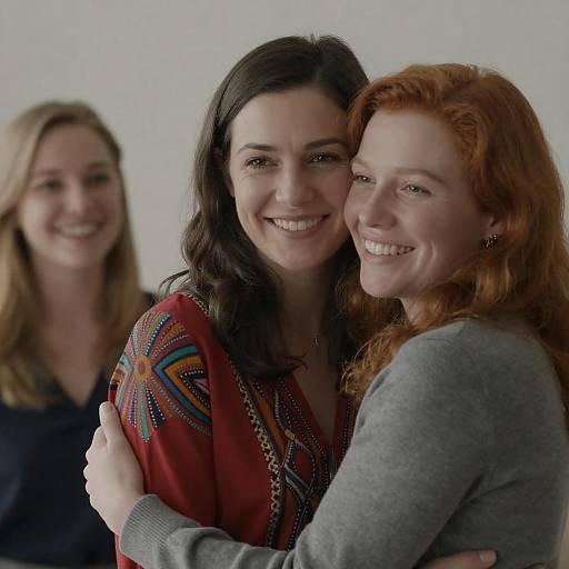 Three Women in a Cozy Embrace