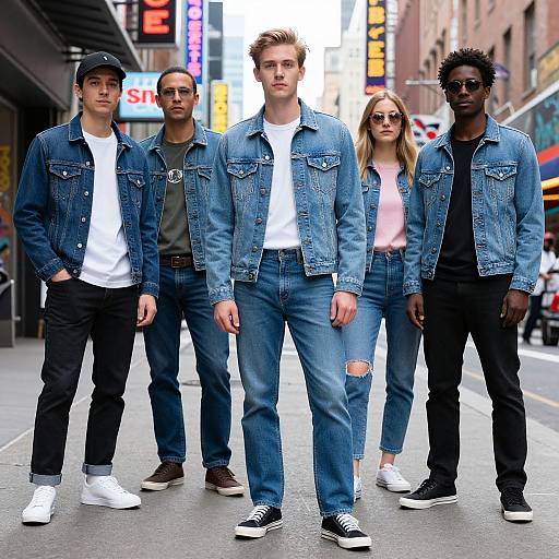 Urban Denim Fashion with Diverse Models