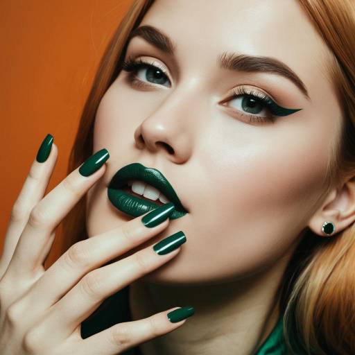 Scandinavian Girl with Emerald Green Lips Scandinavian Girl with Emerald Green Lips