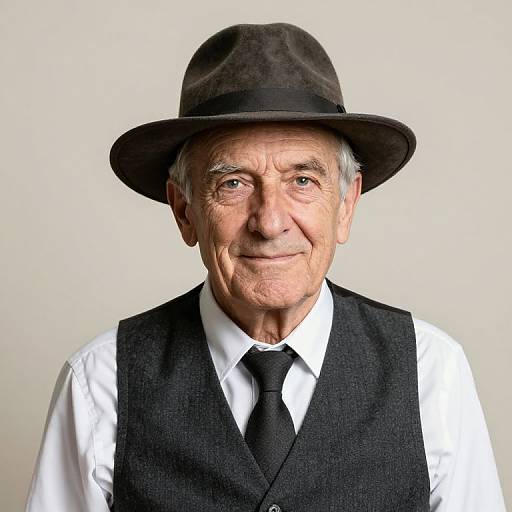 Grandpa and Boy in Vintage Attire