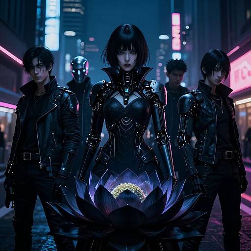 Fresco Black Lotus Cyberpunk Gang