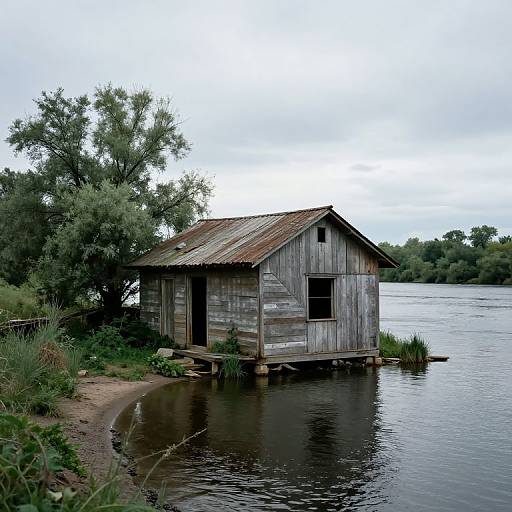 Mysterious Abandoned River Shack