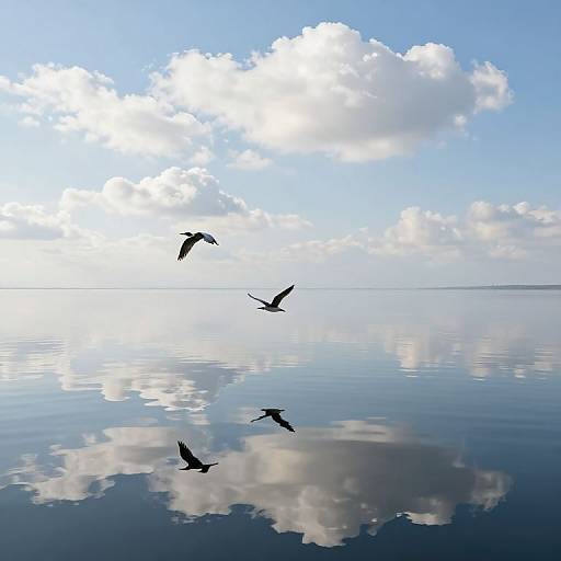 Floating Mirrors Above Tranquil Water