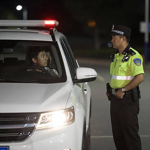 Nighttime Encounter with Police and SUV