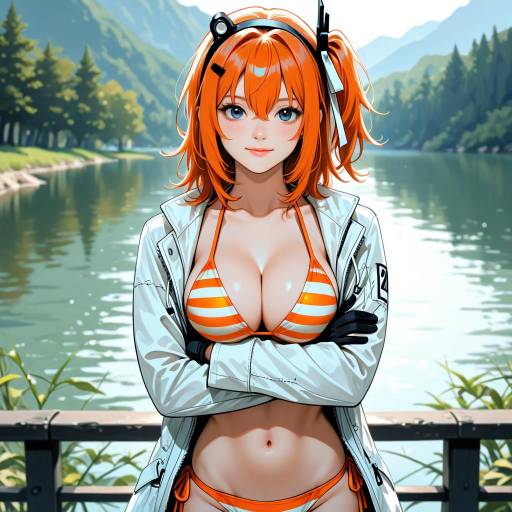 Cowgirl at the Lake in High Noon