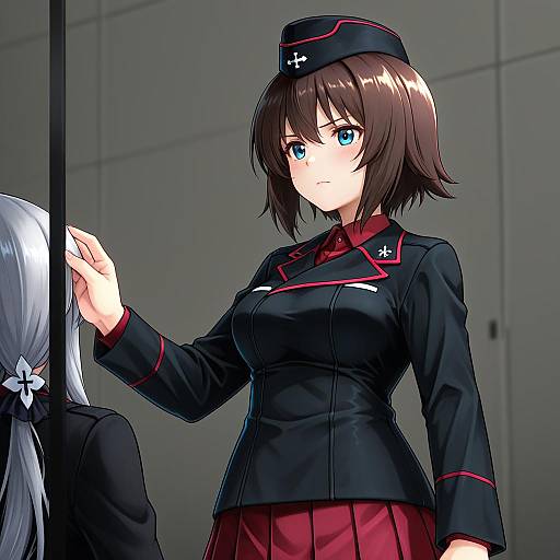 Illustration of Hida ema, girls und panzer in the style of Berusuke (beru no su)