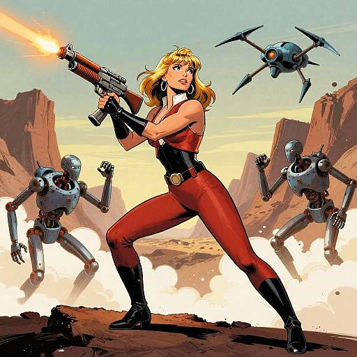 1970s Comic Showdown at Crimson Cliffs