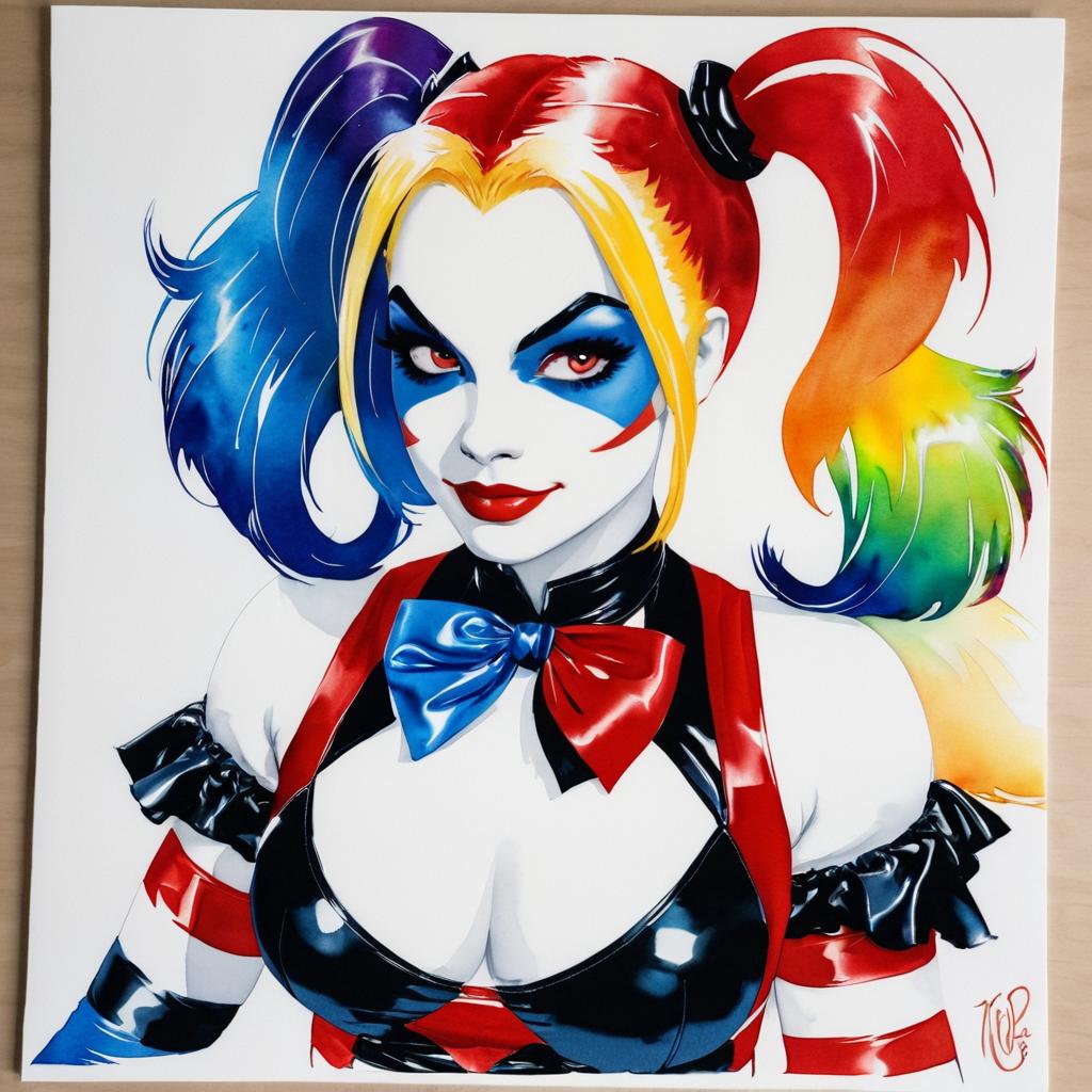 Custom Harley Quinn Art Commission Example