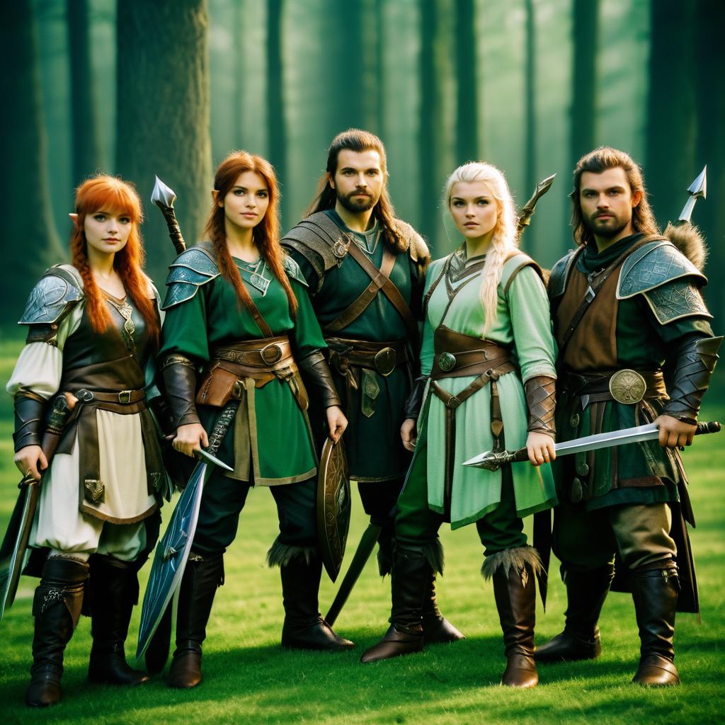 Cinematic Portrait of Diverse Fantasy Warriors