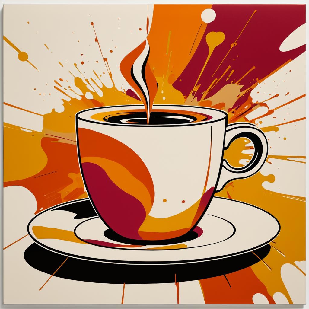 Warhol-Inspired Coffee Cup Artwork