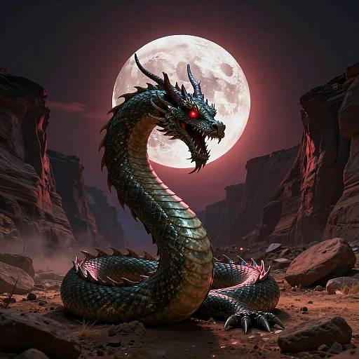 Bakunawa Dragon Devouring Moon