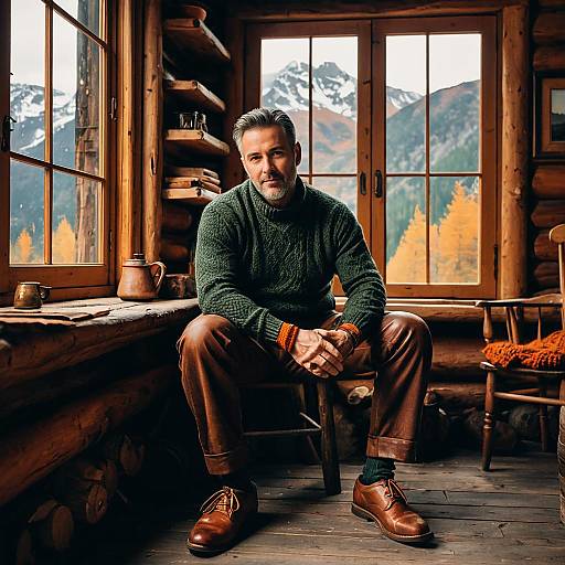 Romanticism Portrait in Rustic Cabin