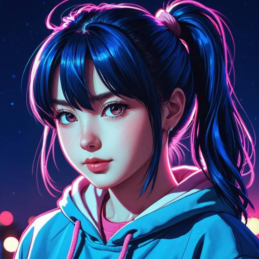 Anime Portrait of a Young Woman