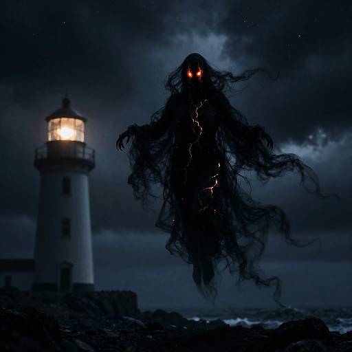Ghostly Wraith in Void Lighthouse