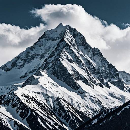 Photorealistic Snowy Mountain Landscape