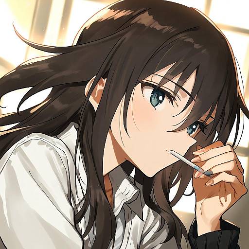 Illustration of Elizabeth f. beurling, world witches series in the style of Ojo aa