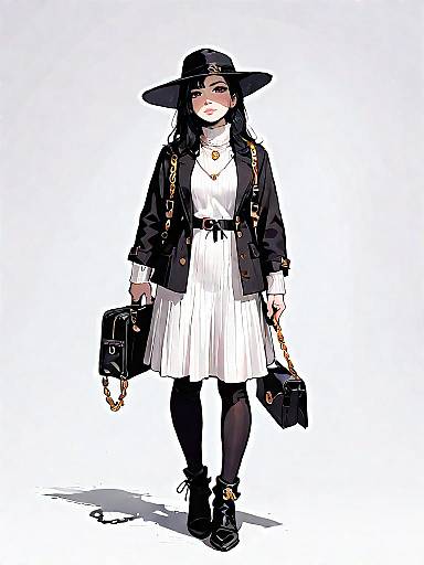 Casual Chic Woman in Studio Setting