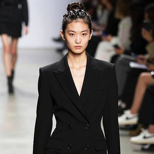 Braided Bun Fashion Runway Portrait