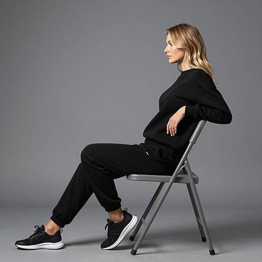 Casual Woman in Minimalist Setting
