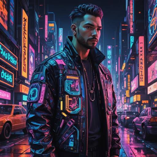 Cyberpunk Cityscape in Neon Lights