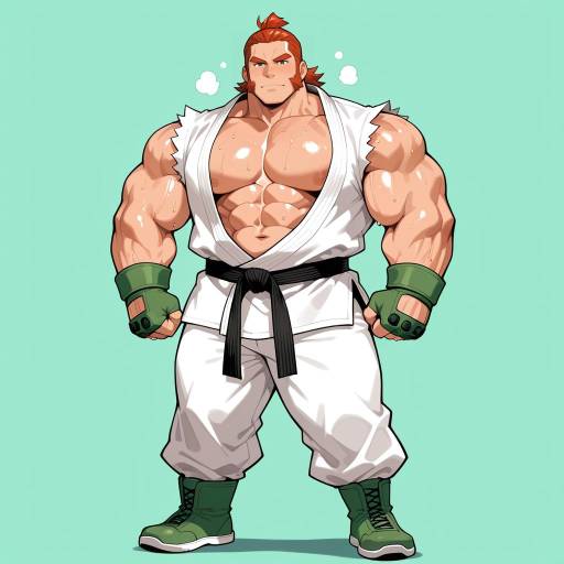 Muscular Male Figure on Green Background Muscular Male Figure on Green Background