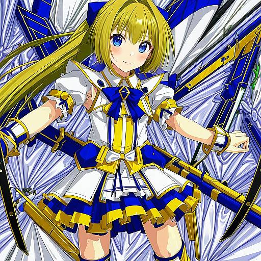 Illustration of Arisa bannings, lyrical nanoha in the style of Efe