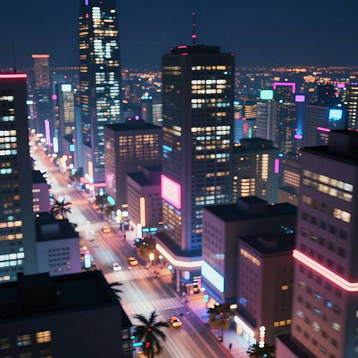 Futuristic Cyberpunk City Animation