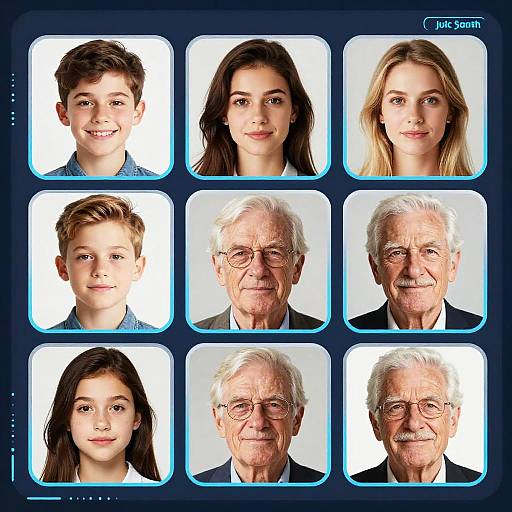 Futuristic Age Progression Interface