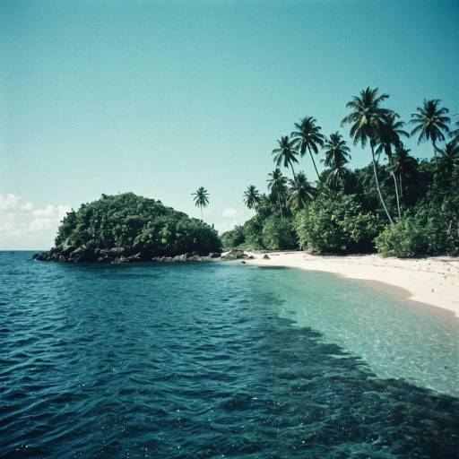 Serene Tropical Island at Midday Serene Tropical Island at Midday