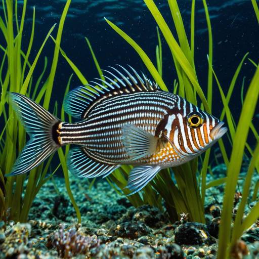 Pyjama Cardinalfish Among Seagrass