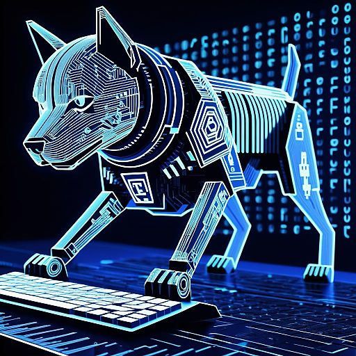 ASCII Art: Aggressive Robot Dog Design ASCII Art: Aggressive Robot Dog Design