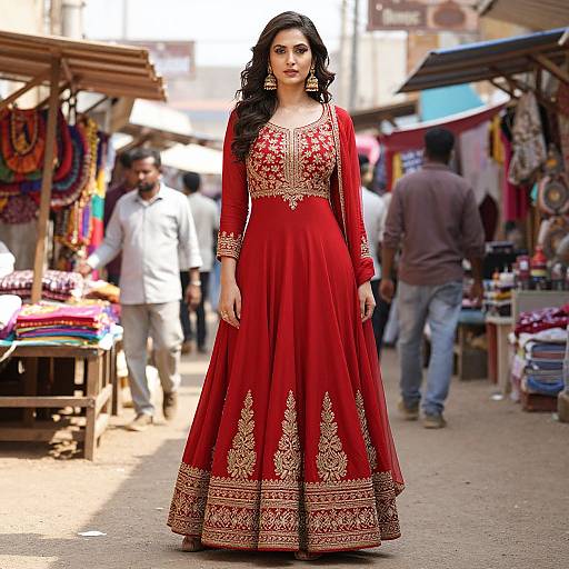 Confident Woman in Traditional Indian Dress