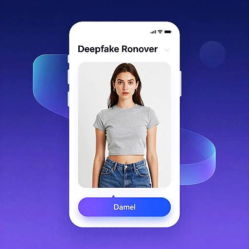 Futuristic Deepfake Clothes Remover UI