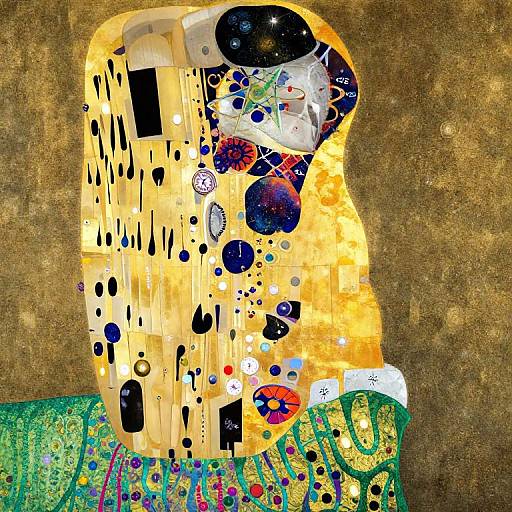 Abstract Multicolor Mobius Strip Art