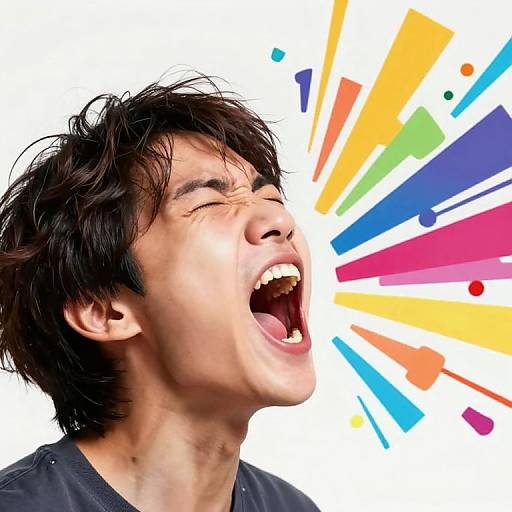 Colorful Energy Burst Scream