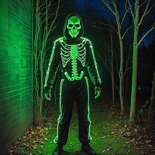 Glowing Skeleton Halloween Costume