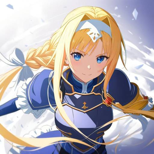 Illustration of Alice zuberg, sword art online in the style of Deku suke