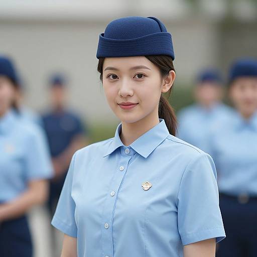 Modern Woman in Work Uniform