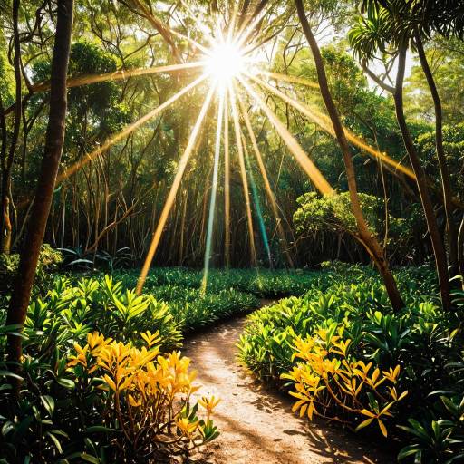 Vibrant Tropical Garden Digital Patch