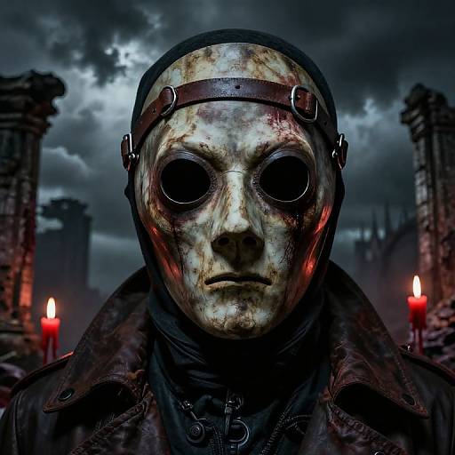 Gothic Scary Plague Doctor Close-up