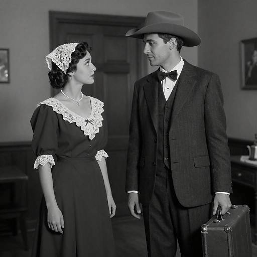 Vintage Portrait in Black and White