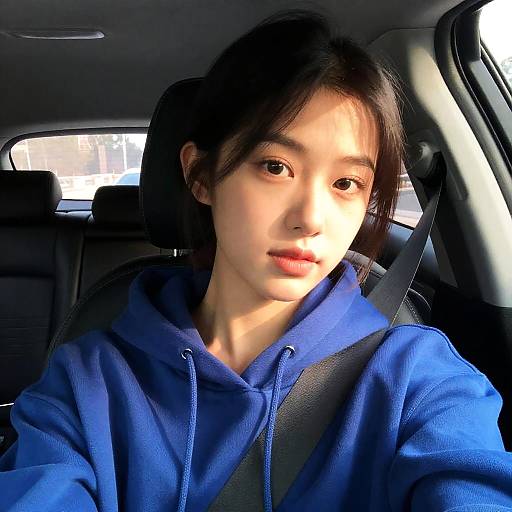 Cinematic Selfie of Young Woman