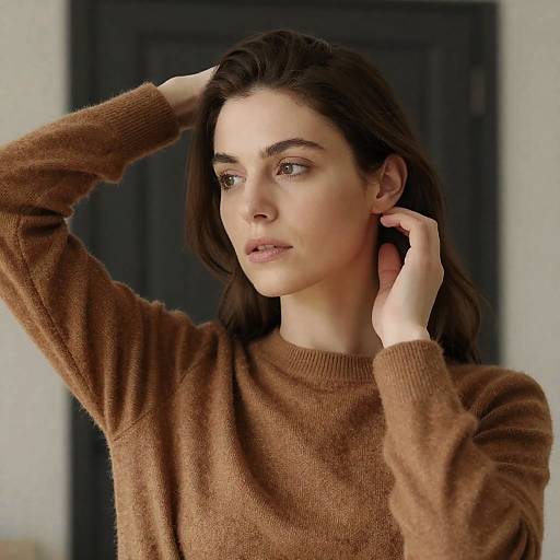 Indoor Portrait of a Casual Woman