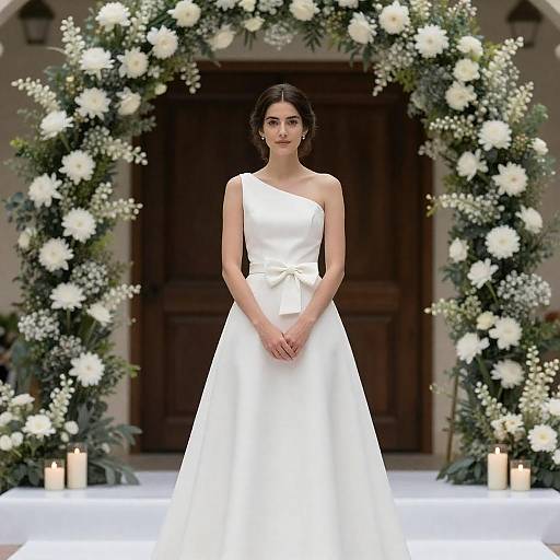 Bride at Dark Wooden Archway