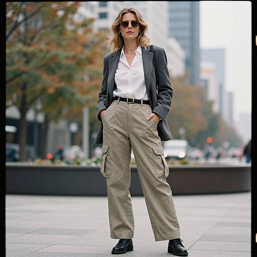 Relaxed Chic European Cargo Pants Style