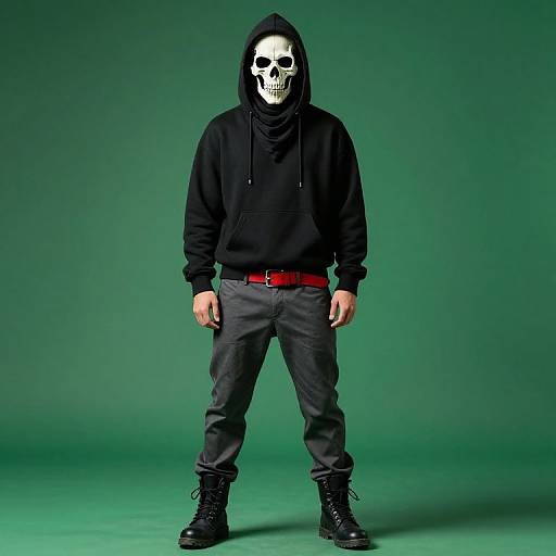 Mysterious Figure in Skull Mask