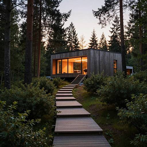 Modern Wooden House in Cypress Forest