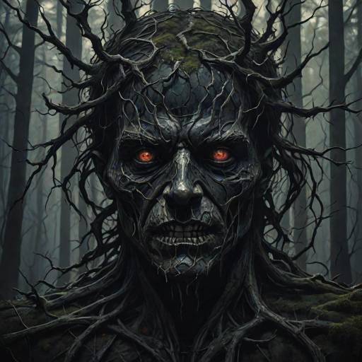 Eerie Portrait of a Tormented Soul