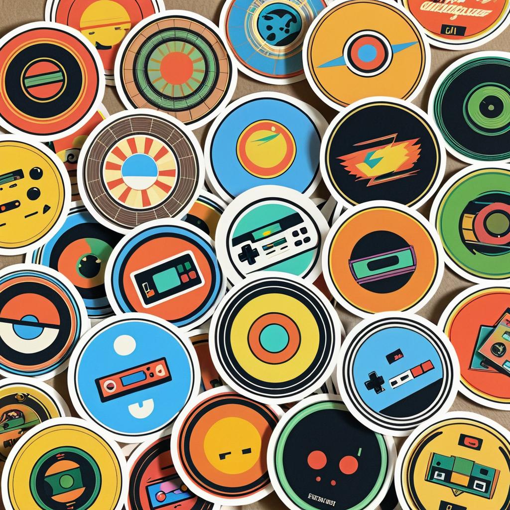 Retro Die Cut Sticker Design Inspiration