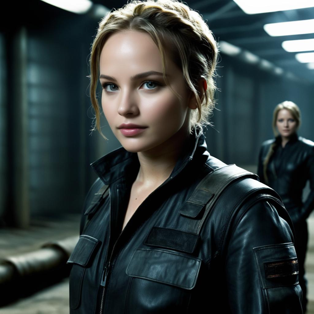 Dystopian Rebel: Jennifer Lawrence Portrait